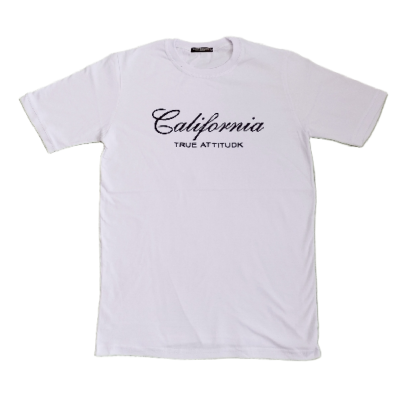 تیشرت مردانه طرح کالیفرنیا (california) سفید